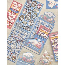 Kağıt Gemi Dükkan Sanrio Cinnamoroll Karakteri 6 Yaprak Sticker Bullet Journal Çıkartma