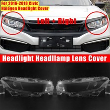 Praise6 Sağ Yan Halojen Far Lens Kapağı Başkanı Işık Lambası Gölge Far Kabuk Cam Kapak 2016-2018 Honda Civic Için (Yurt Dışından)