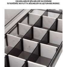 TBY Shop 15 Bölmeli Ayarlanabilir Takı Organizer Ilaç Boncuk Küpe Kolye Yüzük Toka Kutusu 1 Adet