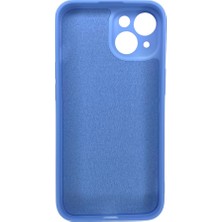 Bumudur Aksesuar iPhone 14 Içi Süet Tasarımı Lila Silikon Kılıf