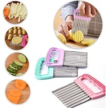 TBY Shop Cips Patates Doğrayıcı Şekilli Sebze ve Meyve Dilimleyici Hamur Kesme Aparatı 1 Adet
