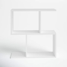 vexillum Yan Sehpa Mini Kitaplık Çiçeklik Dekoratif Sehpa Kahve Çay Tepsisi Modern Sehpa Dekoratif Beyaz