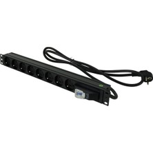 Canovate 1u 19" 8xalman Alüminyum On-Off Swıtch Fransız Fiş 1,5m Pdu