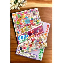 İstisna 500+ Sticker Book Etiket Kitabı Sticker Defteri A5 Boyut Etiket Seti