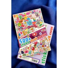 İstisna 500+ Sticker Book Etiket Kitabı Sticker Defteri A5 Boyut Etiket Seti