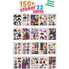 İstisna 150+ Kpop Anime Sticker Book Etiket Kitabı Sticker Defteri A5 Boyut Etiket Seti