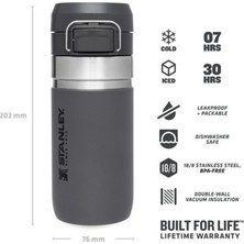 Stanley The Quıck-Flıp Water Bottle 0.47L / 16Oz Charcoal