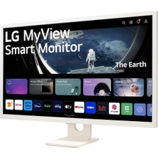 Lg 31.5'' 32SR50F-W Webos 8ms IPS Fhd Smart Monitör - Logitech Pebble Keys 2 K380S Multi-Device Bluetooth Klavye - Grafit (Türkçe Tuş Dizimi)