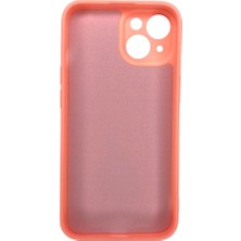 Bumudur Aksesuar iPhone 14 Içi Süet Tasarımı Turuncu Silikon Kılıf