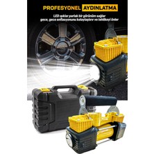 Proxtech Ağır Hizmet Çift Silindirli 12V 150PSI Taşınabilir Arabakamyon Bot Lastik Şişirme Hava Kompresörü