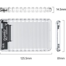 Orico Usb3.2 Gen2 6gbps Type-C 2.5” Inch Sata SSD Hard Disk Kutusu Şeffaf