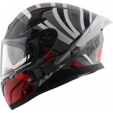 Axor Apex Hex 2 - Dull Cool Grey Red / Dcgr - Motosiklet Kask