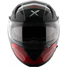 Axor Apex Hex 2 - Dull Cool Grey Red / Dcgr - Motosiklet Kask