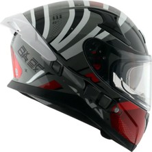 Axor Apex Hex 2 - Dull Cool Grey Red / Dcgr - Motosiklet Kask