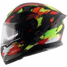 Axor Apex Racer - Dull Black Neon Yellow / Dkny - Motosiklet Kask