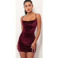 Hilal Trend Hilaltrend Mini Kadife Elbise