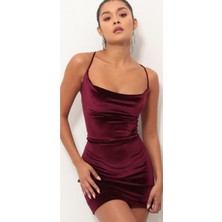 Hilal Trend Hilaltrend Mini Kadife Elbise