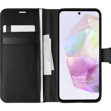 Microsonic Samsung Galaxy A35 Kılıf Delux Leather Wallet Siyah