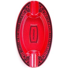 Parmida Kırmızı Işlemeli Ikili Puro Küllüğü