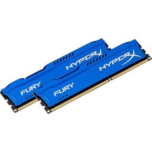 Kingston Hyperx Fury Blue 16GB (2X8GB) 1866 Mhz Ddr3 Ram (HX318C10F/8) 2'li Set