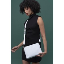 United Colors Of Benetton Kadın Çapraz Çanta BNT 1275 - Beyaz-A.Gri