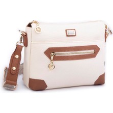 Bundle Island Kadın Postacı Çapraz Çanta Krem Taba Lacst (En 25 Cm ; Boy 22 Cm )