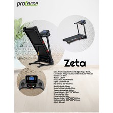 Proforce Zeta Otomatik Eğim Koşu Bandı, LED Ekran, Kolay Kurulum, Katlanabilir, 0-14KM/SA