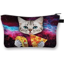 Kensen Shop SHZBMAOT22 Tarzı 22X18X13,5CM Sevimli Kedi Baskı Kadın Makyaj Çantaları Karikatür Yavru Kozmetik Çantaları Bayanlar Seyahat Saklama Çantası Kızlar Makyaj Organizatörler Neceser Muje (Yurt Dışından)