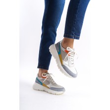 Mubiano Collection Mubiano Hakiki Deri Collection Kadın Spor Ayakkabı & Sneaker Gri -MCRGN6051-GR