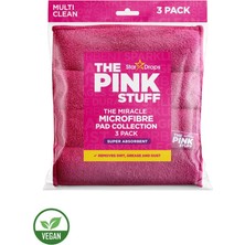 The Pink Stuff Mucizevi Mikrofiber Ped Koleksiyonu -Süper Emici-Kiri, Yağı ve Tozu Temizler 3ADET