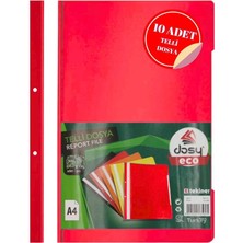 Dosy Telli Dosya Kırmızı 10lu Paket