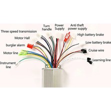 Alkatronik Dc 36V / 48V 350W Fırçasız Motor Sürücü Scooter Elektrikli Bisiklet Beyin Bldc Hız Kontrol Kartı Su