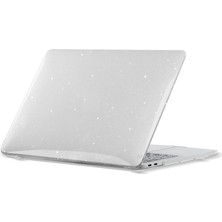 Mcstorey Macbook Air Kılıf 15 inç M2-M3, Simli Kristal Parlak (TouchID'li Air 15.3") A2941 A3114 ile Uyumlu