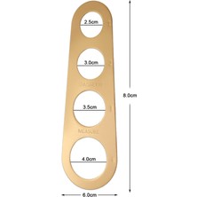 Yaci Shop Altın Tarzı Kolay Takas Makarna Cetvel Ölçme Aracı 4 Porsiyon Paslanmaz Çelik Spagetti Ölçer Pişirme Malzemeleri Kontrol Araçları (Yurt Dışından)