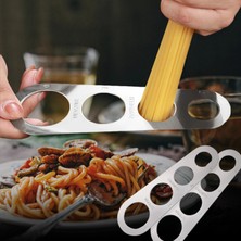 Yaci Shop Altın Tarzı Kolay Takas Makarna Cetvel Ölçme Aracı 4 Porsiyon Paslanmaz Çelik Spagetti Ölçer Pişirme Malzemeleri Kontrol Araçları (Yurt Dışından)