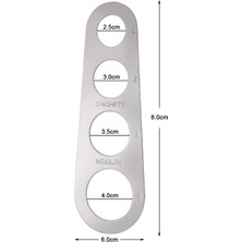 Yaci Shop Gümüş Tarzı Kolay Takas Makarna Cetvel Ölçme Aracı 4 Porsiyon Paslanmaz Çelik Spagetti Ölçer Pişirme Malzemeleri Kontrol Araçları (Yurt Dışından)