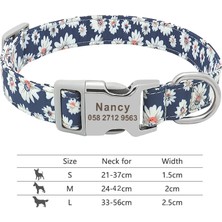 Shanhua Shop 217H-5 Tarzı S Beden Kişiselleştirilmiş Naylon Köpek Tasması Özelleştirilmiş Evcil Hayvan Tasması Kazınmış Kımlık Etiketi Tabela Tokası Küçük Orta Büyük Köpekler Için Pitbull Pug (Yurt Dışından)