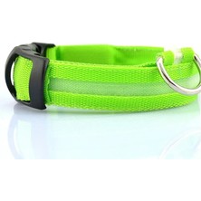 Shanhua Shop Yaka-Grenn Tarzı M Boyutu 7 Renk LED Işıkları Köpek Tasmaları Gece Güvenliği Anti-Kayıp Yanıp Sönen Naylon Pet Kolye Küçük Köpekler Için Karanlıkta Glow Yaka (Yurt Dışından)