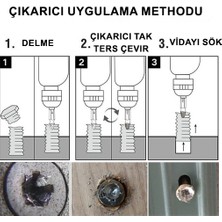 Taba Fix 6 Parça Hasarlı ve Kırık Vida Çıkarma Seti (HSS4341)