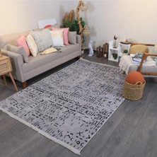 Alperenler Tekstil Şönil Kilim Saçaklı Kaymaz Dokuma Kilim Salon Halısı Mutfak Halısı Balkon Halısı Yolluk Iskandinav