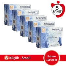 Betaskop Hibrit Elastik Pudrasız Eldiven - Mavi 5 Paket (100'LÜK Kutu)