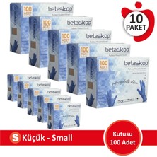 Betaskop Hibrit Elastik Pudrasız Eldiven - Pembe 10 Paket (100'LÜK Kutu)