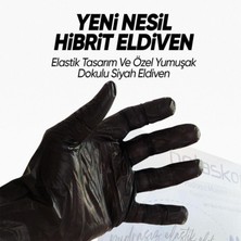 Betaskop Hibrit Elastik Pudrasız Eldiven - Siyah 20 Paket (100'LÜK Kutu)