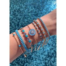 Style Of Carmen Çelik Özel Tasarım Mavi Bileklik