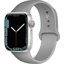 CaseWorld Apple Watch 2/ 3/ 4/ 5/ 6/ 7/ 8/ Se/ Ultra Kayış 42/ 44/ 45/ 49mm Yumuşak Renkli Silikon Large Kordon - Koyu Gri