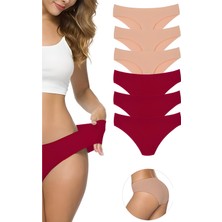 Mbb E-Ticaret 6 Adet Kadın Dikişsiz Lazer Kesim Esnek Iz Yapmayan Külot