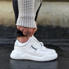 Erbilden WG018 Beyaz Kot Kumaş Erkek Casual Ayakkabı