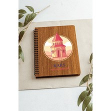 Saltan Art Kars Ani Harabeleri Şehir Tasarım Ahşap Kapaklı Defter Kraft Kağıt Özel Tasarım