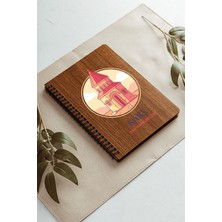 Saltan Art Kars Ani Harabeleri Şehir Tasarım Ahşap Kapaklı Defter Kraft Kağıt Özel Tasarım
