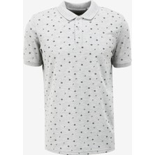 Lee Cooper Newandy Erkek %100 Pamuk Polo Yaka T-Shirt Gri Melanj